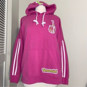 Walt Disney World Vault Collection Tencennial Graphic Pink Hoodie M Medium